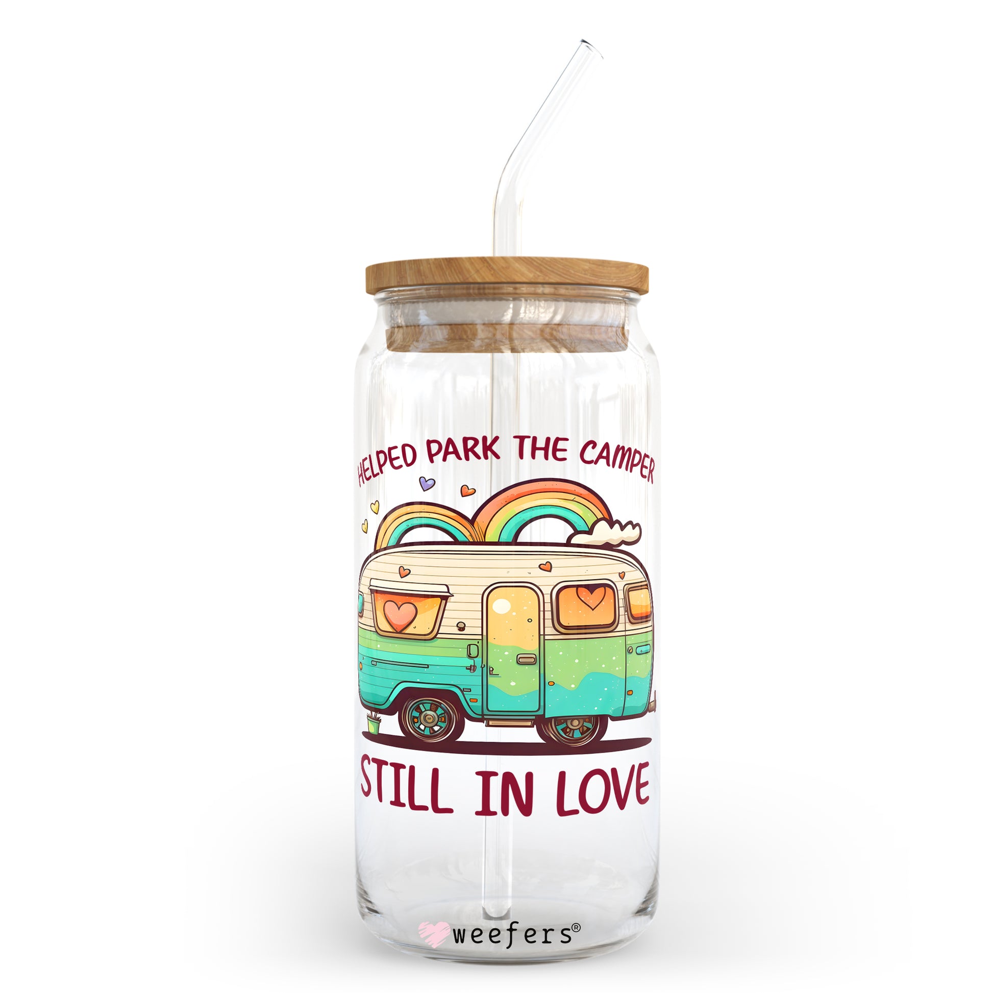 Helped Park the Camper Still In Love 20oz Libbey Glass Can, 34oz Hip Sip, 40oz Tumbler UV DTF or Sublimation Decal Transfer - Weefers