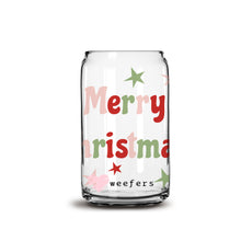 Load image into Gallery viewer, Merry Christmas Music Notes 16oz Libbey Glass Can UV-DTF or Sublimation Wrap - Decal
