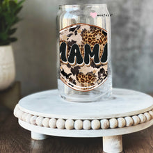 Load image into Gallery viewer, a glass jar with a leopard print on it
