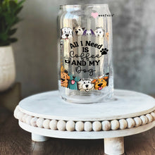 Load image into Gallery viewer, a glass jar with a picture of dogs on it
