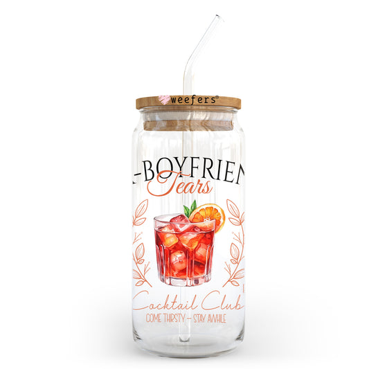Ex-Boyfriend Tears Extra Bitter Cocktail Club 20oz Libbey Glass Can UV DTF or Sublimation Wrap - Decal Transfer Weefers