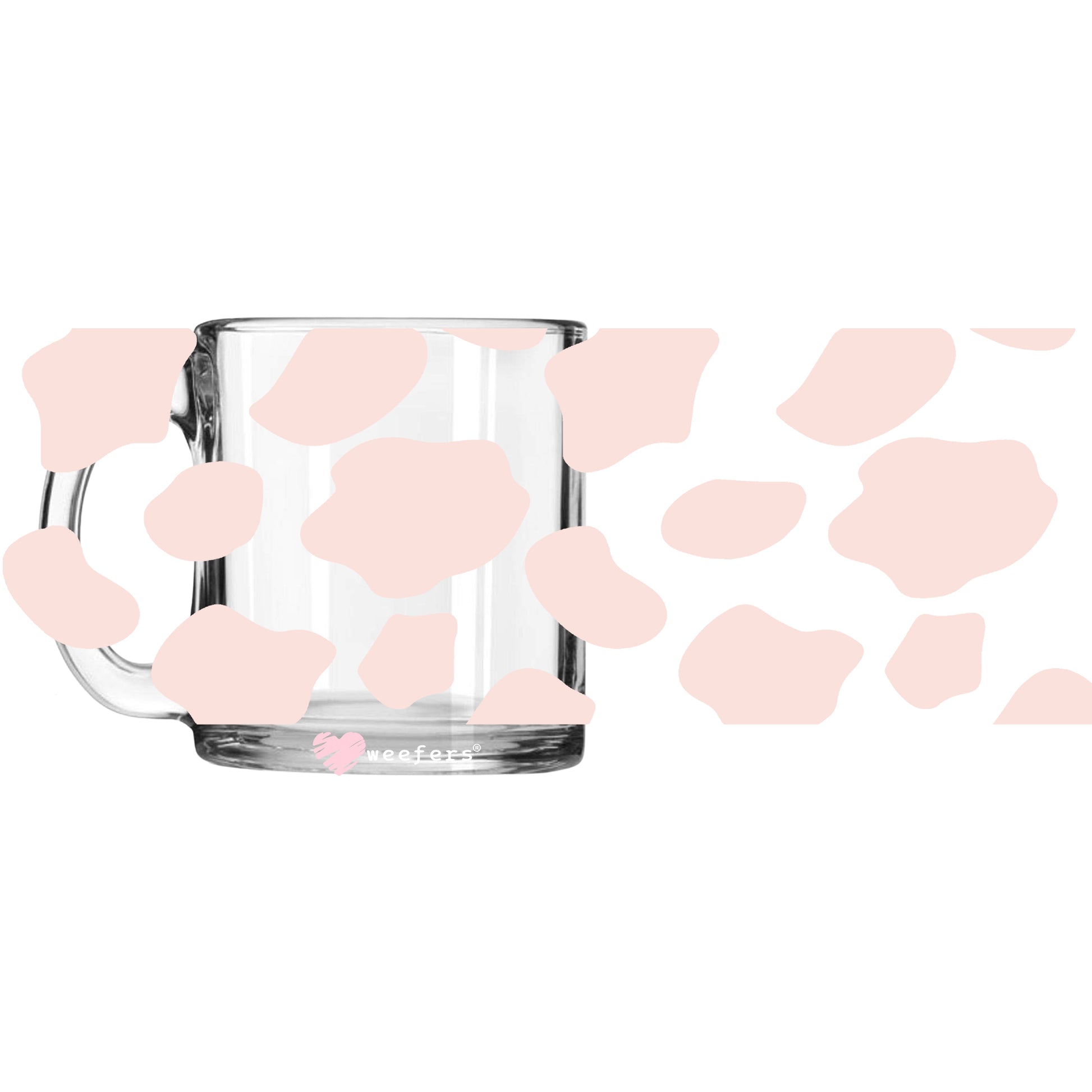 Blush Cow Print 11oz Coffee Mug UV DTF or Sublimation Wrap - Decal - Weefers