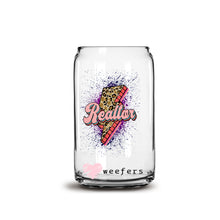 Load image into Gallery viewer, Real Estate Lightening Bolt 16oz Libbey Glass Can UV-DTF or Sublimation Wrap - Decal

