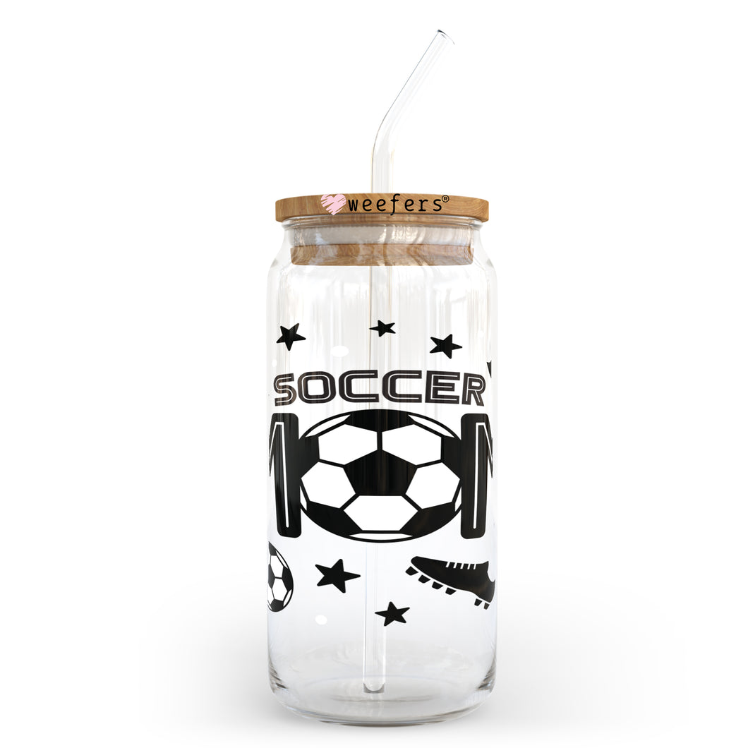 Soccer Mom 20oz Libbey Glass Can, 34oz Hip Sip, 40oz Tumbler UVDTF or Sublimation Decal Transfer