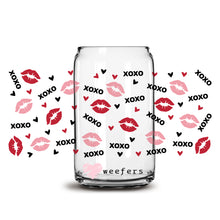 Load image into Gallery viewer, Valentine Lips XOXO Libbey Glass Can Wrap UV-DTF Sublimation Transfers

