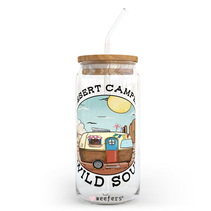 Desert Camper Wild Soul 20oz Libbey Glass Can, 34oz Hip Sip, 40oz Tumbler UV DTF or Sublimation Decal Transfer - Weefers