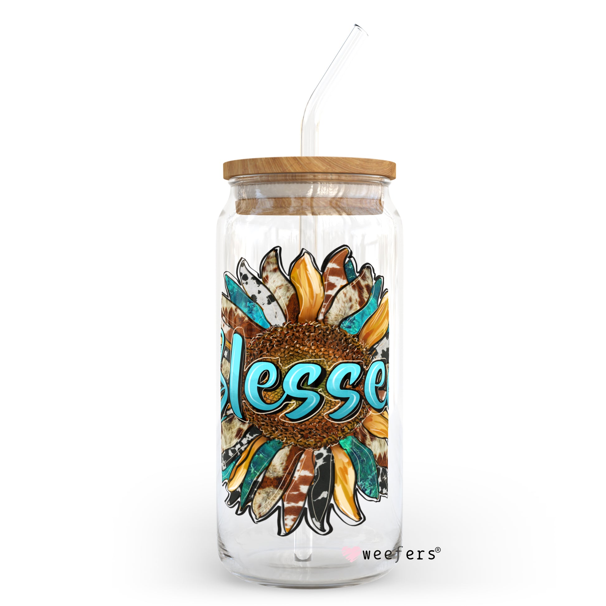 Western Blessed Mom 20oz Libbey Glass Can, 34oz Hip Sip, 40oz Tumbler UV DTF or Sublimation Decal Transfer - Weefers