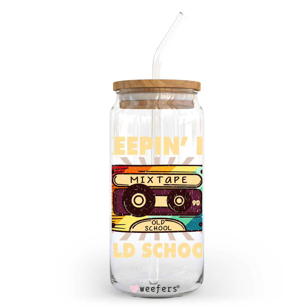 Keeping It Old School 20oz Libbey Glass Can, 34oz Hip Sip, 40oz Tumbler UVDTF or Sublimation Decal Transfer