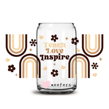 Load image into Gallery viewer, a glass jar with the words ten love inspire on it
