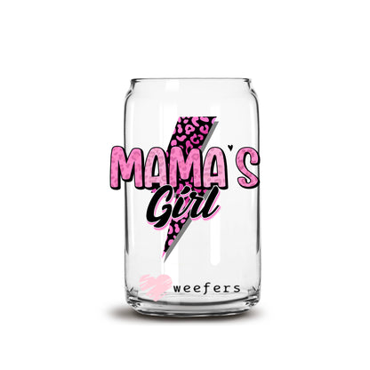 Pink Mama's Girl 16oz Libbey Glass Can UV DTF or Sublimation Cup Wrap - Decal Transfer - Weefers