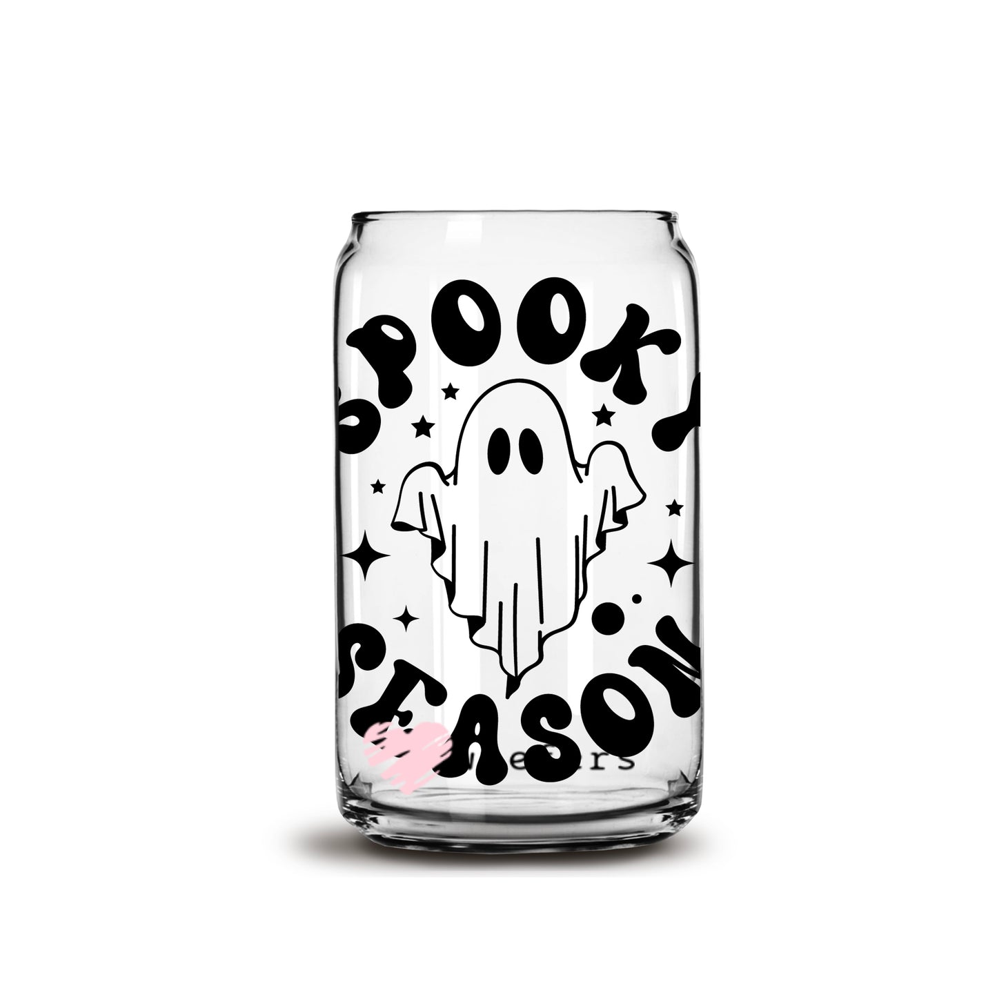 Halloween Spooky Season 16oz Libbey Glass Can UV DTF or Sublimation Wrap - Decal - Weefers