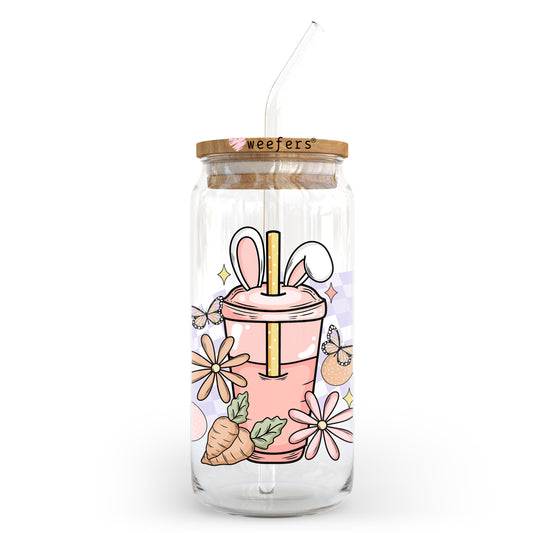 Easter Coffee 20oz Libbey Glass Can UV DTF or Sublimation Wrap - Decal Transfer - Weefers