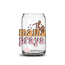 Load image into Gallery viewer, This Mama Prays 16oz Libbey Glass Can UV-DTF or Sublimation Wrap - Decal
