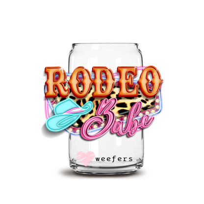 Rodeo Babe 16oz Libbey Glass Can UV DTF or Sublimation Cup Wrap - Decal Transfer - Weefers