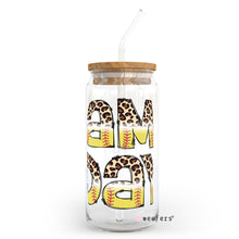 Load image into Gallery viewer, Game Day Leopard Softball 20oz Libbey Glass Can UV-DTF or Sublimation Wrap - Decal
