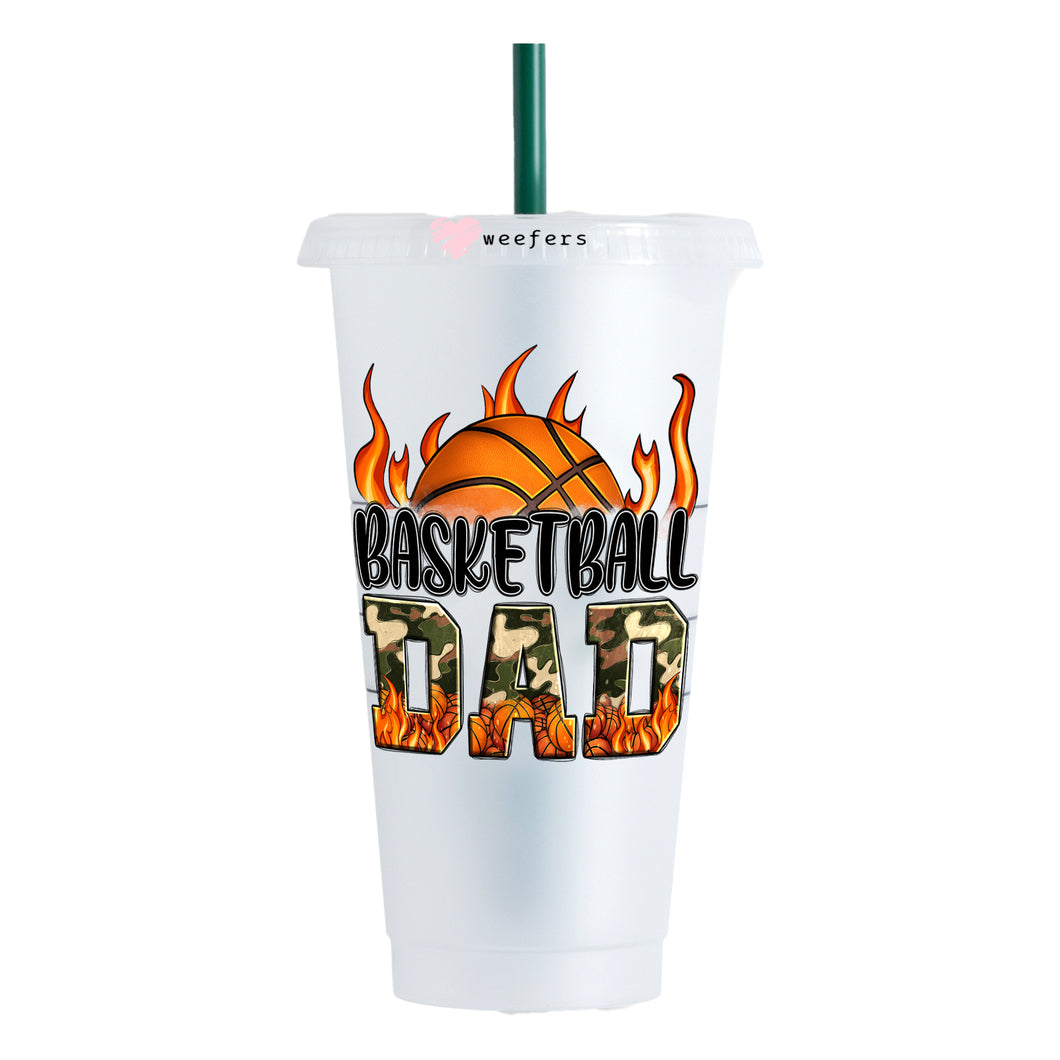 Basketball Dad 24oz UV-DTF Cold Cup Wrap - Ready to apply Decal