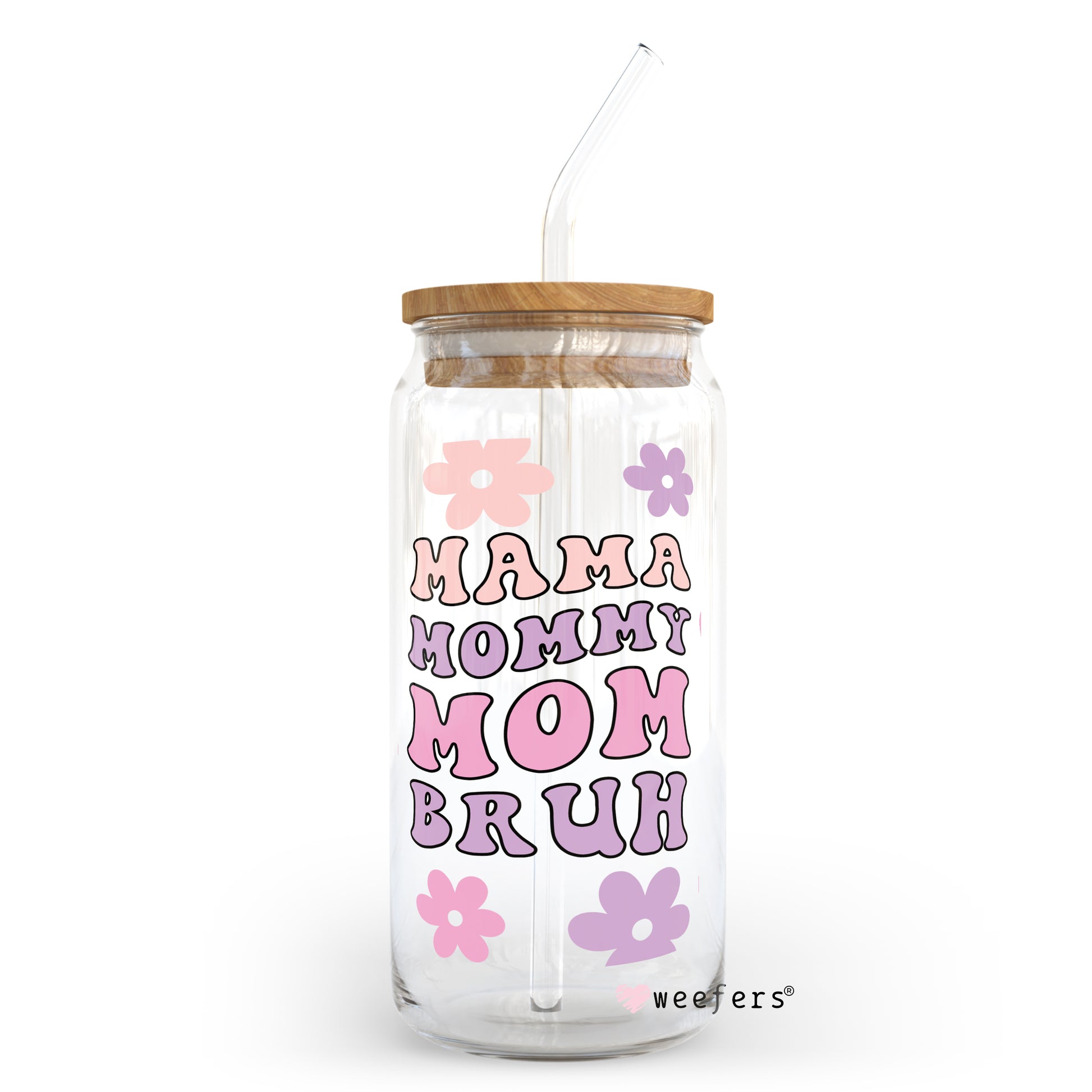 Mama Mommy Mom Bro 20oz Libbey Glass Can, 34oz Hip Sip, 40oz Tumbler UV DTF or Sublimation Decal Transfer - Weefers