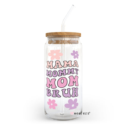 Mama Mommy Mom Bro 20oz Libbey Glass Can, 34oz Hip Sip, 40oz Tumbler UV DTF or Sublimation Decal Transfer - Weefers