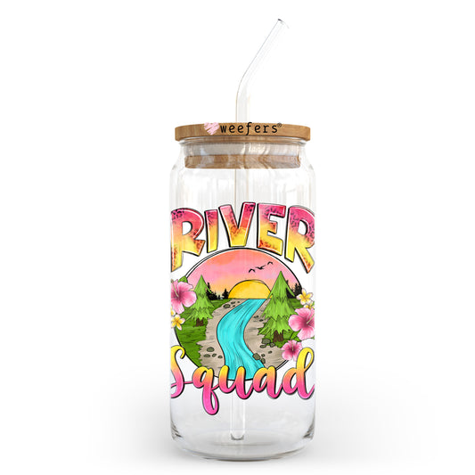 River Squad 20oz Libbey Glass Can UV DTF or Sublimation Wrap - Decal Transfer Weefers