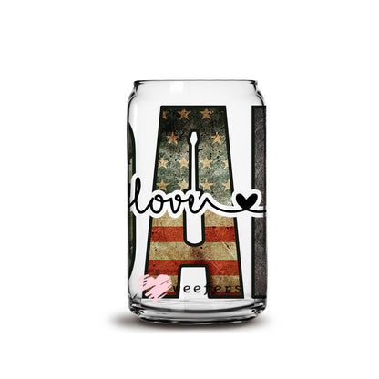 Dad I love You 16oz Libbey Glass Can UV DTF or Sublimation Wrap - Decal - Weefers