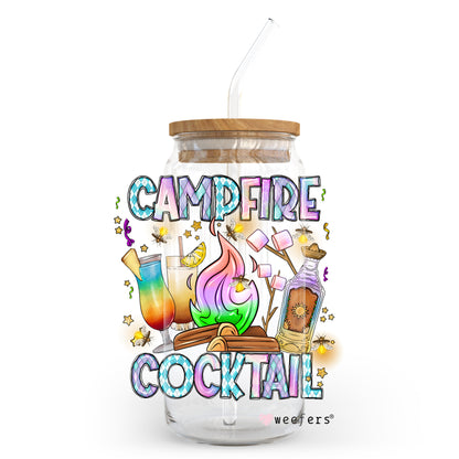 Campfire Cocktail 20oz Libbey Glass Can, 34oz Hip Sip, 40oz Tumbler UV DTF or Sublimation Decal Transfer - Weefers