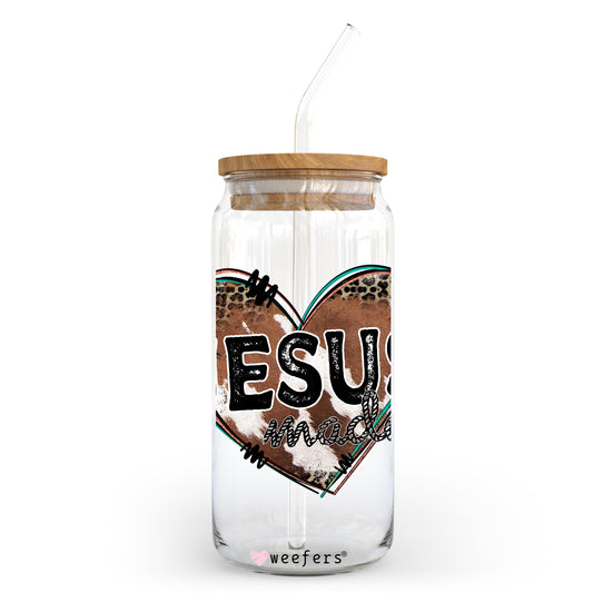 Jesus Made 20oz Libbey Glass Can, 34oz Hip Sip, 40oz Tumbler UV DTF or Sublimation Decal Transfer - Weefers