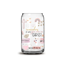 Load image into Gallery viewer, Christian Daily Reminders 16oz Libbey Glass Can UV-DTF or Sublimation Wrap - Decal

