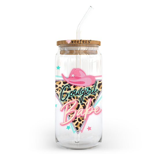 Cowboy Babe 20oz Libbey Glass Can UV DTF or Sublimation Wrap - Decal Transfer Weefers