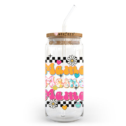 Mama Stacked Colorful 20oz Libbey Glass Can UV DTF or Sublimation Wrap - Decal Transfer - Weefers