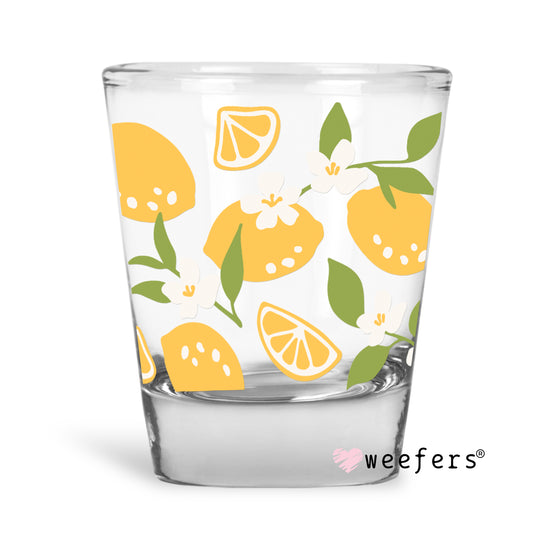 All About Lemons Shot Glass Short UV DTF or Sublimation Wrap - Decal - Weefers