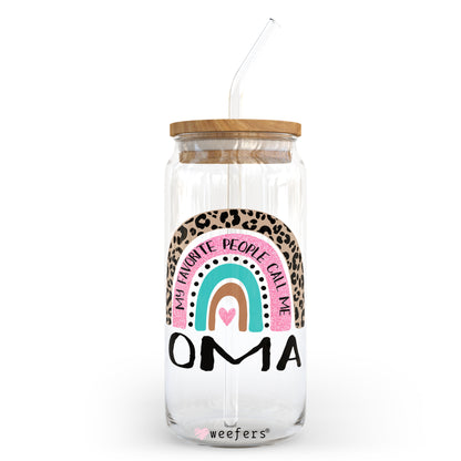 Mother's Day Oma Boho Rainbow 20oz Libbey Glass Can, 34oz Hip Sip, 40oz Tumbler UV DTF or Sublimation Decal Transfer - Weefers