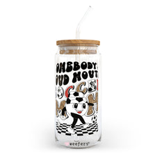 Load image into Gallery viewer, Somebody&#39;s Loud Mouth Soccer Mom 20oz Libbey Glass Can UV-DTF or Sublimation Wrap - Decal
