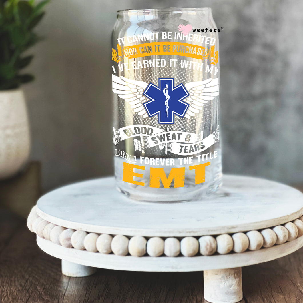 EMT Forever 16oz Libbey Glass Can UV-DTF or Sublimation Wrap - Decal