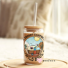 Load image into Gallery viewer, Dessert Camper Wild Soul 16oz Libbey Glass Can UV-DTF or Sublimation Wrap - Decal
