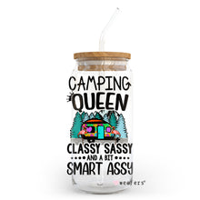 Load image into Gallery viewer, Camping Queen 20oz Libbey Glass Can, 34oz Hip Sip, 40oz Tumbler UVDTF or Sublimation Decal Transfer
