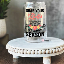 Load image into Gallery viewer, Grab Your Balls It&#39;s Canning Season 16oz Libbey Glass Can UV-DTF or Sublimation Wrap - Decal
