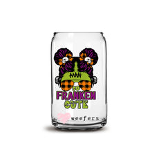 Load image into Gallery viewer, Franken Cute Girl Halloween 16oz Libbey Glass Can UV-DTF or Sublimation Wrap - Decal
