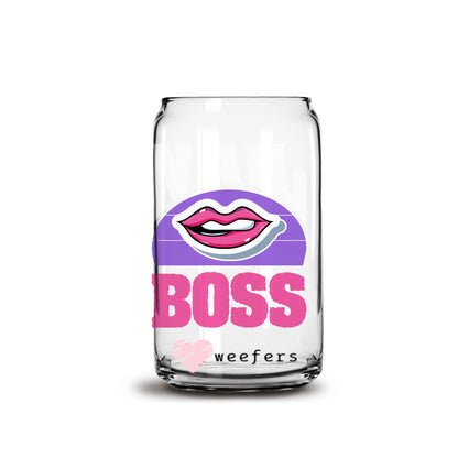 Nail Boss 16oz Libbey Glass Can UV DTF or Sublimation Wrap - Decal - Weefers