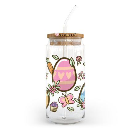 Easter Eggs 20oz Libbey Glass Can UV DTF or Sublimation Wrap - Decal - Weefers