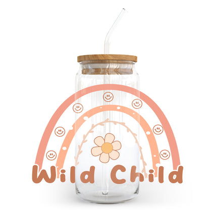 Wild Child Neutal 20oz Libbey Glass Can UV DTF or Sublimation Wrap - Decal Transfer - Weefers