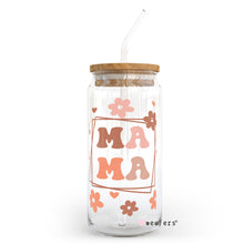 Load image into Gallery viewer, Boho Mama Coral 20oz Libbey Glass Can UV-DTF or Sublimation Wrap - Decal
