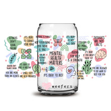 Load image into Gallery viewer, a glass jar with the words mental health matters written on it
