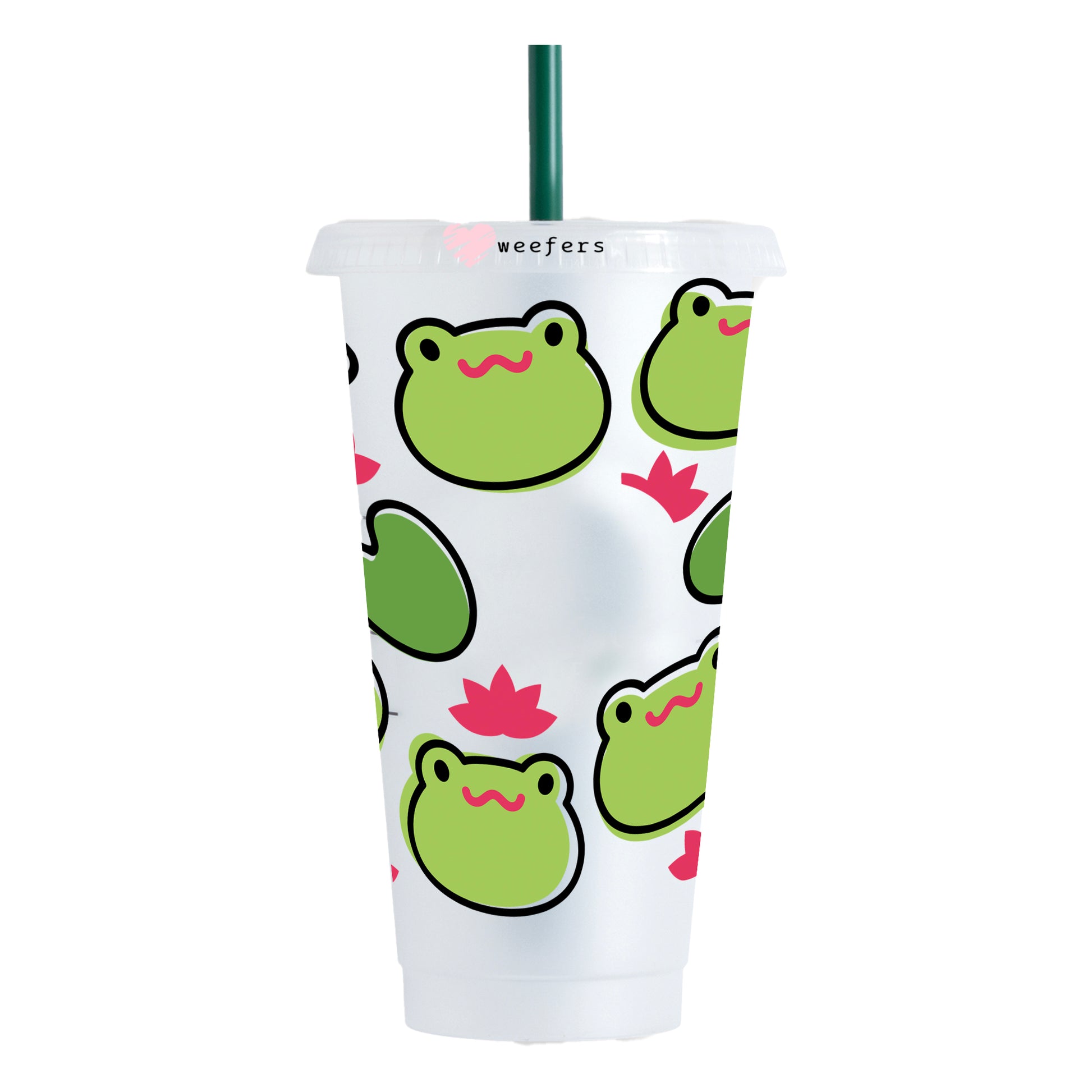 Kiss the Frog HOLE 24oz Cold Cup UV DTF Wrap - Hole - Ready to apply Wrap - Weefers