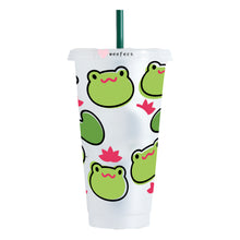 Load image into Gallery viewer, Kiss the Frog HOLE 24oz Cold Cup UV-DTF Wrap - Hole - Ready to apply Wrap
