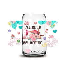 Load image into Gallery viewer, I&#39;ll be in my office  16oz Libbey Glass Can UV-DTF or Sublimation Wrap - Decal
