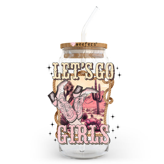 Let's Go Girls Rodeo 20oz Libbey Glass Can, 34oz Hip Sip, 40oz Tumbler UV DTF or Sublimation Decal Transfer - Weefers