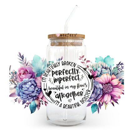 Perfectly Imperfect 20oz Libbey Glass Can UV DTF or Sublimation Wrap - Decal - Weefers