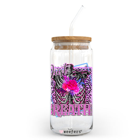 Just Breath 20oz Libbey Glass Can, 34oz Hip Sip, 40oz Tumbler UV DTF or Sublimation Decal Transfer - Weefers