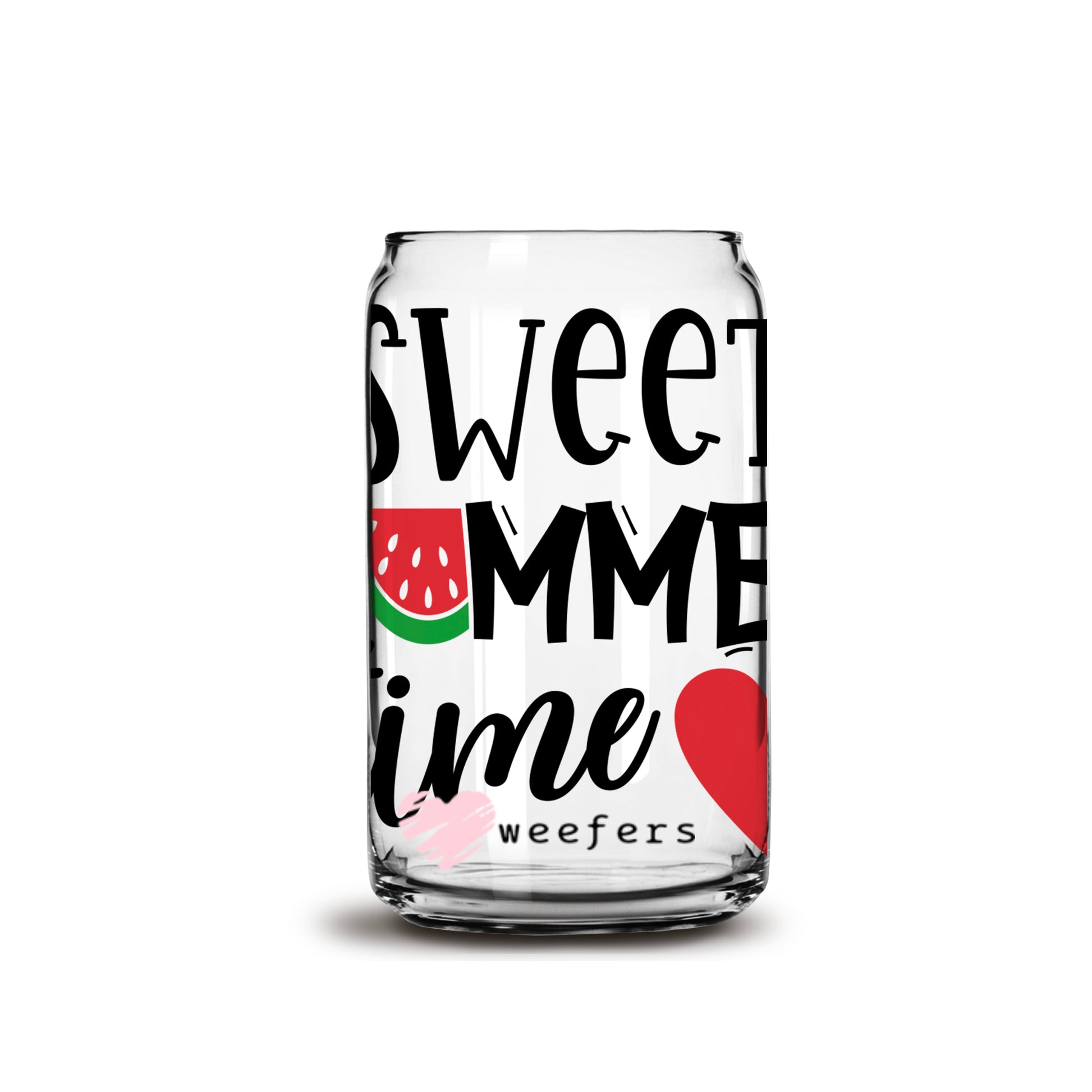 Sweet Summer Time 16oz Libbey Glass Can UV DTF or Sublimation Wrap - Decal - Weefers