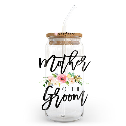 Mother of the Groom 20oz Libbey Glass Can, 34oz Hip Sip, 40oz Tumbler UV DTF or Sublimation Decal Transfer Weefers
